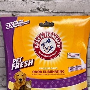 Hoover Y/Z Odor Eliminating Vacuum Bag Arm & Hammer 3 Bags & Scent Packs NIP